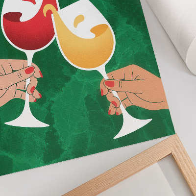 Póster con colores saturados Gafas coloridas sobre fondo verde estilo dinámico
