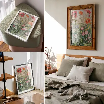 Lámina artística floral un derroche de colores lleno de vida y energía