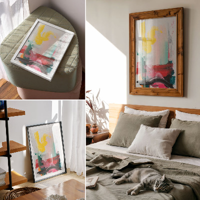 Póster con colores saturados Colores dinámicos llenos de emoción y movimiento.