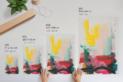 Póster con colores saturados Colores dinámicos llenos de emoción y movimiento.
