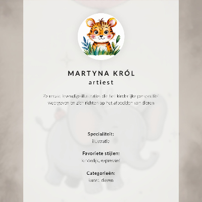 Póster tigre con diseño gráfico en colores intensos