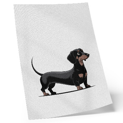 Lámina artística motivo en blanco y negro con el dibujo de un perro