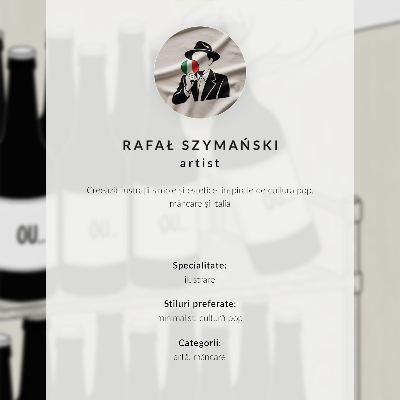 Póster con colores saturados Ilustración minimalista de una mano en blanco y negro con una botella.