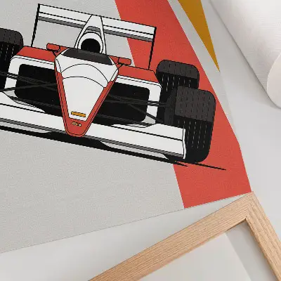 Póster autos de carreras con diseño de pista dinámica