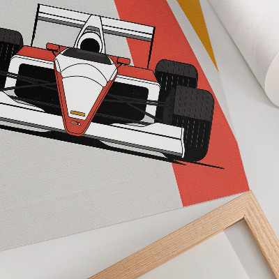 Póster Autos de carreras pista dinámica modernidad