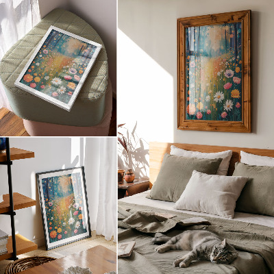 Lienzo decorativo moderno Flores coloridas, estilo moderno, ambiente alegre