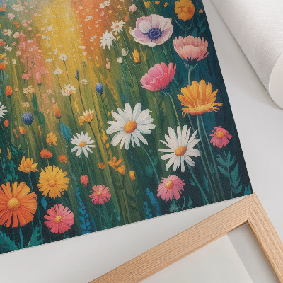 Lienzo decorativo moderno Flores coloridas, estilo moderno, ambiente alegre