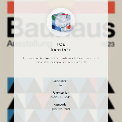 Lienzo decorativo moderno Círculos de estilo Bauhaus, colores fuertes, modernidad