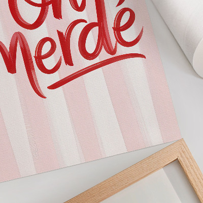 Póster Letras rojas sobre un fondo pastel