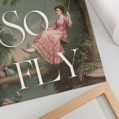 Póster con diseño de naturaleza en estilo retro elegante