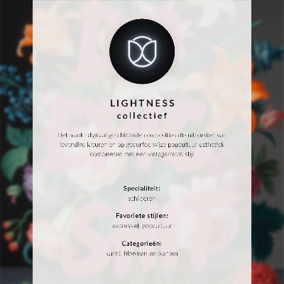 Lienzo decorativo moderno Inscripción brillante sobre un fondo de flores coloridas