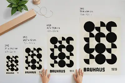 Lámina artística de formas geométricas con diseño de armonía y minimalismo moderno