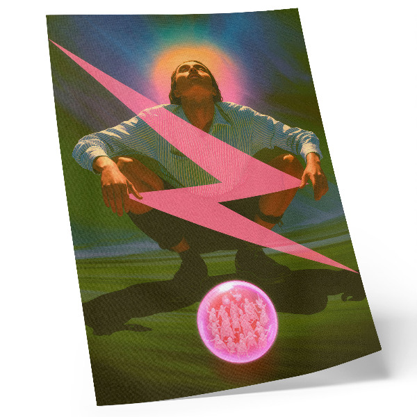 Póster Colores neón y una figura sorprendente