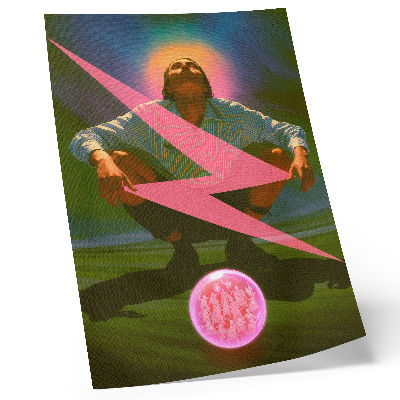 Póster Colores neón y una figura sorprendente