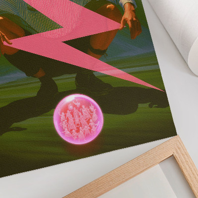 Póster Colores neón y una figura sorprendente