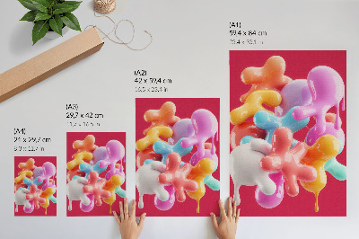 Póster Formas abstractas coloridas de estilo moderno