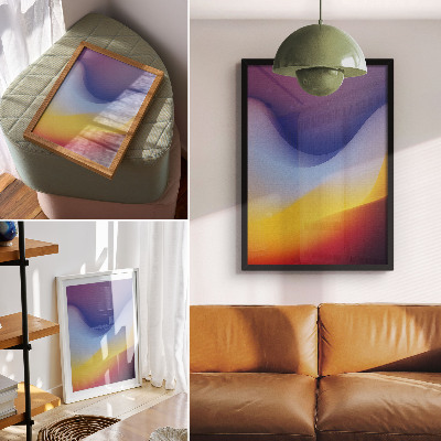 Lámina artística de alta calidad Ondas de color, modernidad relajante