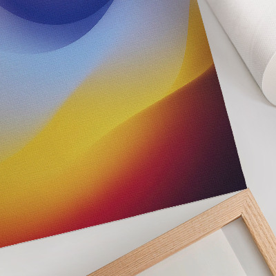 Lámina artística de alta calidad Ondas de color, modernidad relajante
