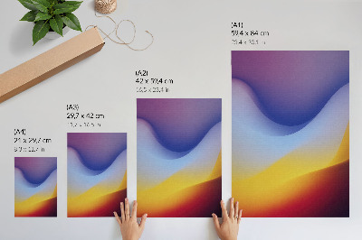 Lámina artística de alta calidad Ondas de color, modernidad relajante