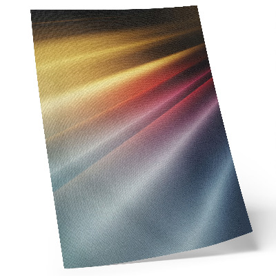 Póster con colores saturados Rayas de colores que van del amarillo al azul marino.