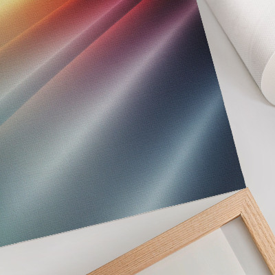 Póster con colores saturados Rayas de colores que van del amarillo al azul marino.
