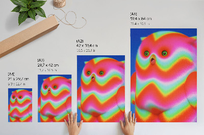 Póster Un personaje con colores intensos y un patrón alegre.