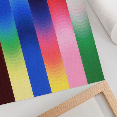 Lienzo decorativo moderno Rayas tonales y coloridas en un estilo moderno.