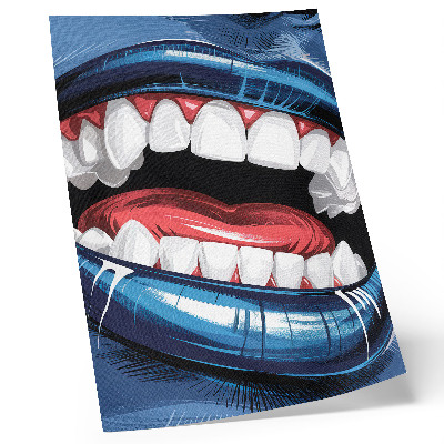 Lámina artística de alta calidad Colores intensos en los labios contrastan con un estilo dinámico.