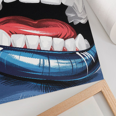 Lámina artística de alta calidad Colores intensos en los labios contrastan con un estilo dinámico.