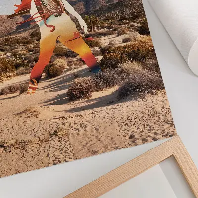 Lienzo decorativo moderno con motivo de figura surrealista en el desierto