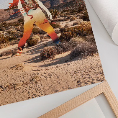 Lienzo decorativo moderno Figura en el desierto con motivo surrealista