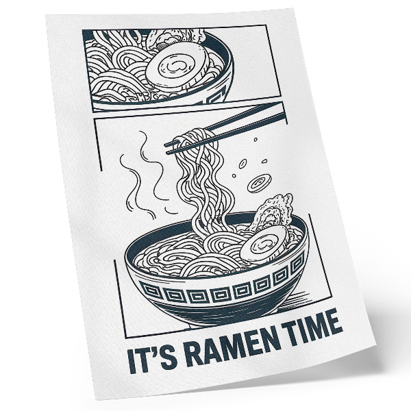 Lámina artística de alta calidad Los palillos para ramen estilo cómic absorben el sabor.