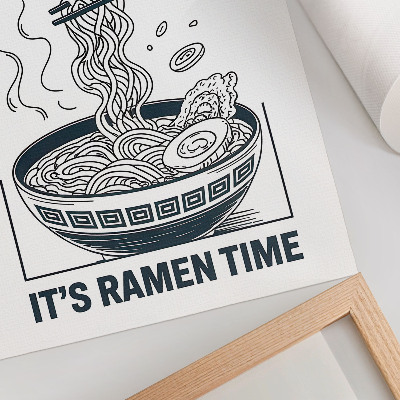 Lámina artística de alta calidad Los palillos para ramen estilo cómic absorben el sabor.