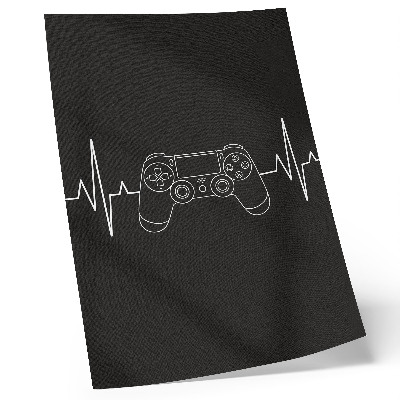 Lámina artística de alta calidad Tema de juego minimalista en blanco y negro con forma de corazón