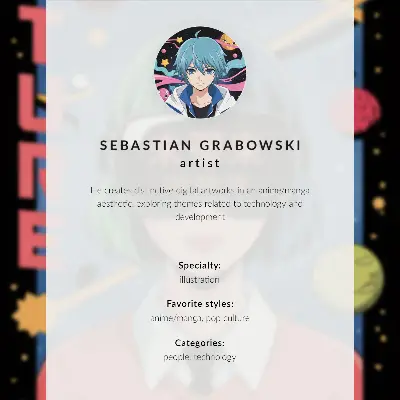 Póster de mujer en realidad virtual espacial con diseño de colores saturados y estilo moderno