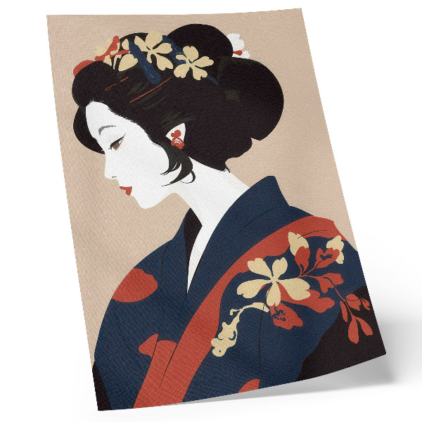 Póster Mujer elegante con atuendo tradicional
