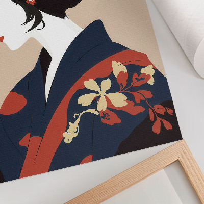 Póster Mujer elegante con atuendo tradicional