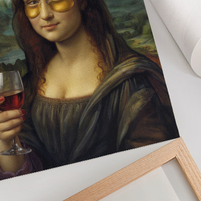 Lámina artística de alta calidad vasos amarillos con vino tinto al estilo de un retrato renacentista