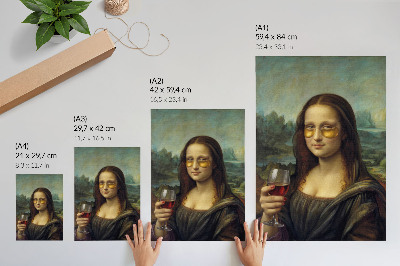 Lámina artística de alta calidad vasos amarillos con vino tinto al estilo de un retrato renacentista