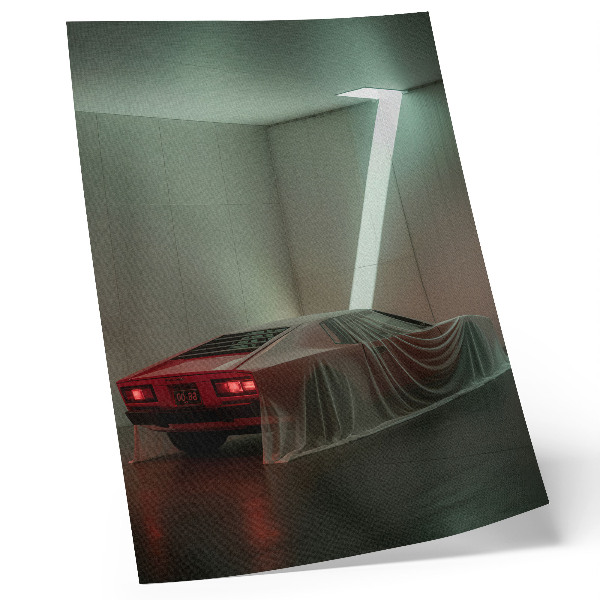 Lienzo decorativo moderno Elegancia minimalista de luces de coches clásicos