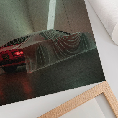 Lienzo decorativo moderno Elegancia minimalista de luces de coches clásicos