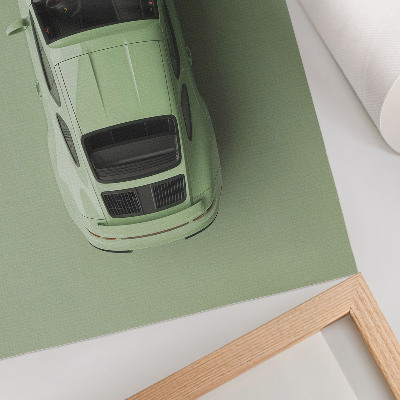 Póster Un coche moderno en tono verde.