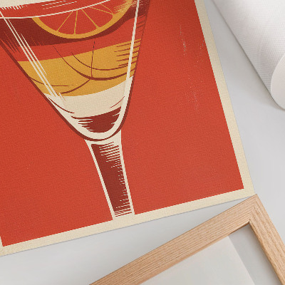 Lienzo decorativo moderno Gráficos de cócteles de estilo retro, elegancia y nostalgia.