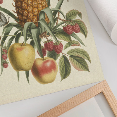 Lámina artística de alta calidad Estilo clásico frutas hojas naturaleza armonía