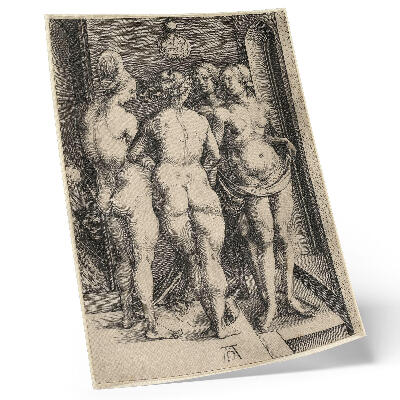 Lienzo decorativo moderno Cuatro mujeres desnudas, de Alberto Durero