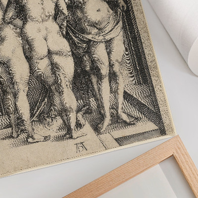 Lienzo decorativo moderno Cuatro mujeres desnudas, de Alberto Durero