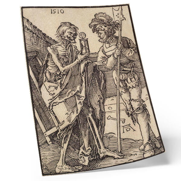 Lámina artística de alta calidad Muerte y Lansquenet (1510) de Alberto Durero