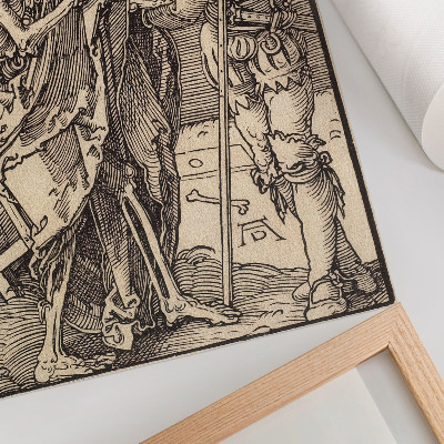 Lámina artística de alta calidad Muerte y Lansquenet (1510) de Alberto Durero