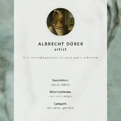 Póster de la obra Cabeza de un joven (1503) de Alberto Durero con colores saturados
