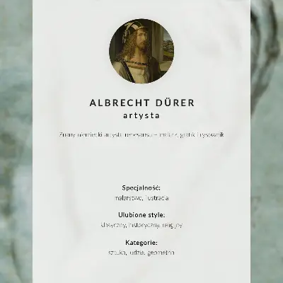 Póster de la obra Cabeza de un joven (1503) de Alberto Durero con colores saturados